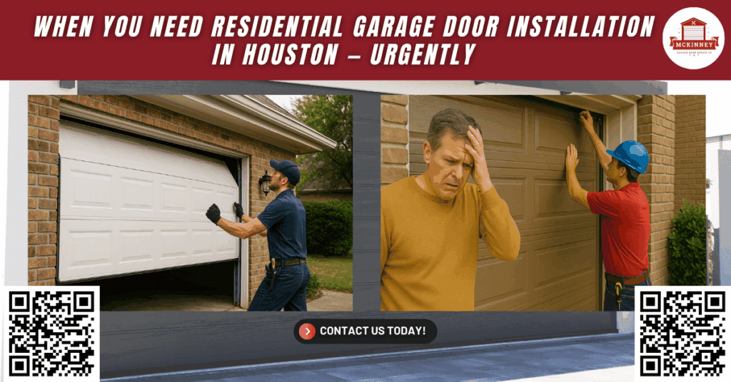 When You Need Residential Garage Door Installation in Houston — Urgently - McKinney Garage Door Repair Co.