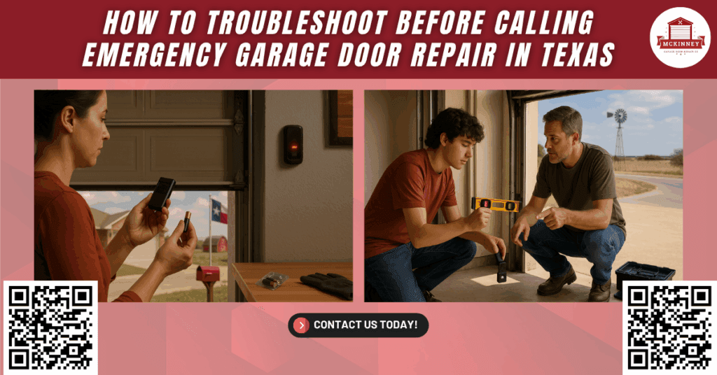 How to Troubleshoot Before Calling Emergency Garage Door Repair in Texas - McKinney Garage Door Repair Co.